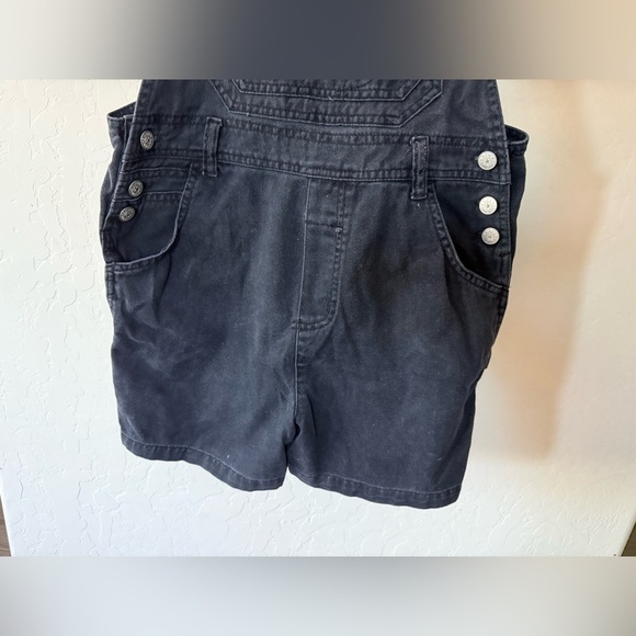 New Legends|Vintage overalls (shortalls) in solid black•••Cargo hipster style - Picture 4 of 14